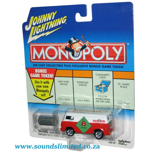 Johnny Lightning Monopoly Free Parking '60 VW Van - Bus + Exclusive Game Token Diecast 155-20