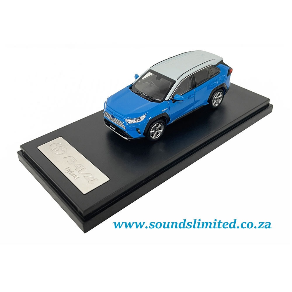 LCD Models 1:64 Toyota RAV4 Hybrid Blue & Grey Diecast Model - LCD64020-BG