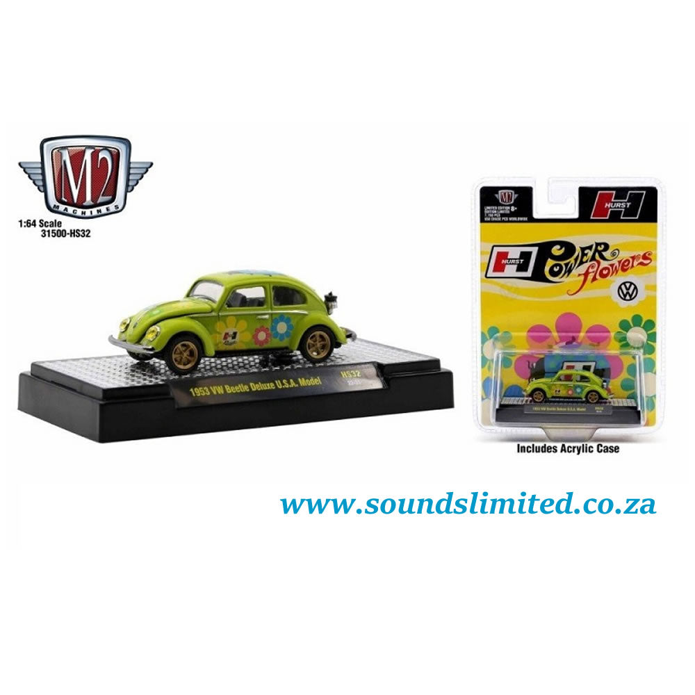 M2 Machines 1/64 1953 Volkswagen Beetle Deluxe USA Model "Hurst" Hobby Exclusive 31500-HS32