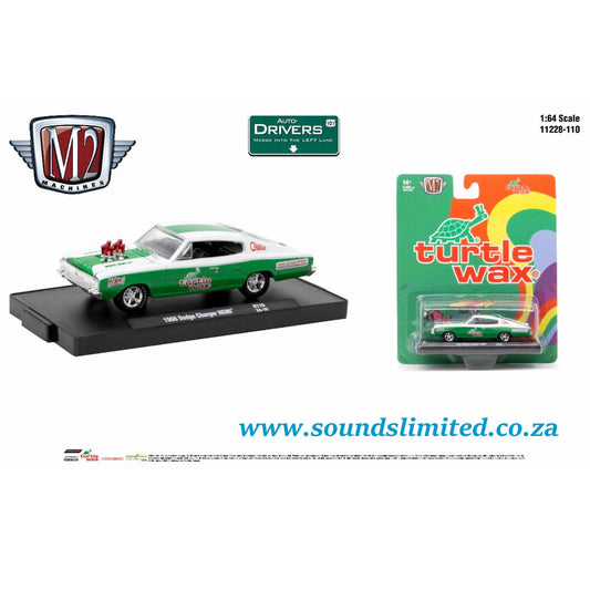 M2 Machines 1/64 Auto Drivers 11228 Limited Edition Turtle Wax Livery 1966 Dodge Charger Hemi