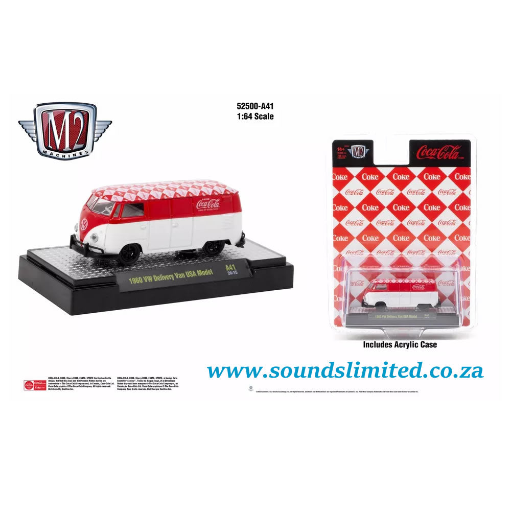 M2 Machines 1/64 Soda 52500 Limited Edition Coke Livery 1960 VW Delivery Van USA Model