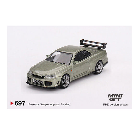 Mini GT #697 1/64 Nissan Skyline GT-R (R34)Tommykaira R-Z Millenium Jade