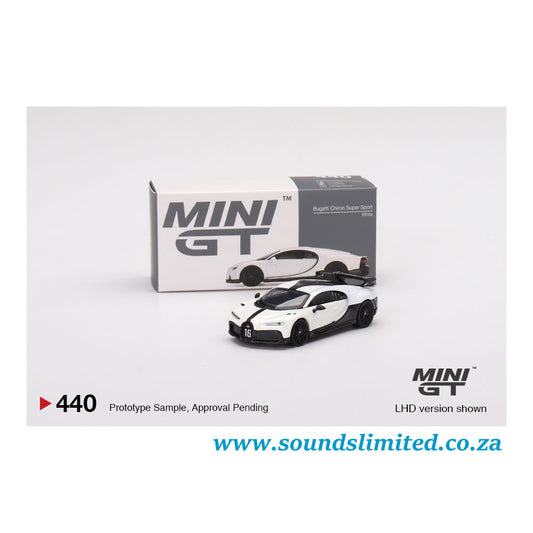 Mini GT #440 Bugatti Chiron Super Sport White