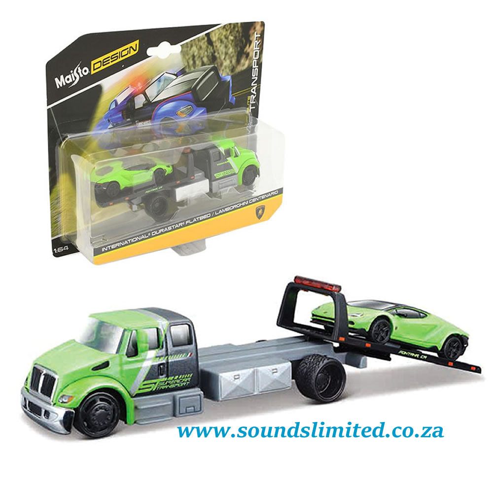 Maisto 1/64 International Durastar Rump Truck with Lamborghini Centenario LP770-4 2016