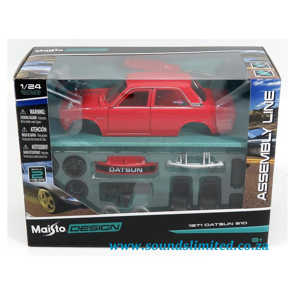 Maisto 39308 Kit Assembly Line Datsun 510 1971 Red 1/24