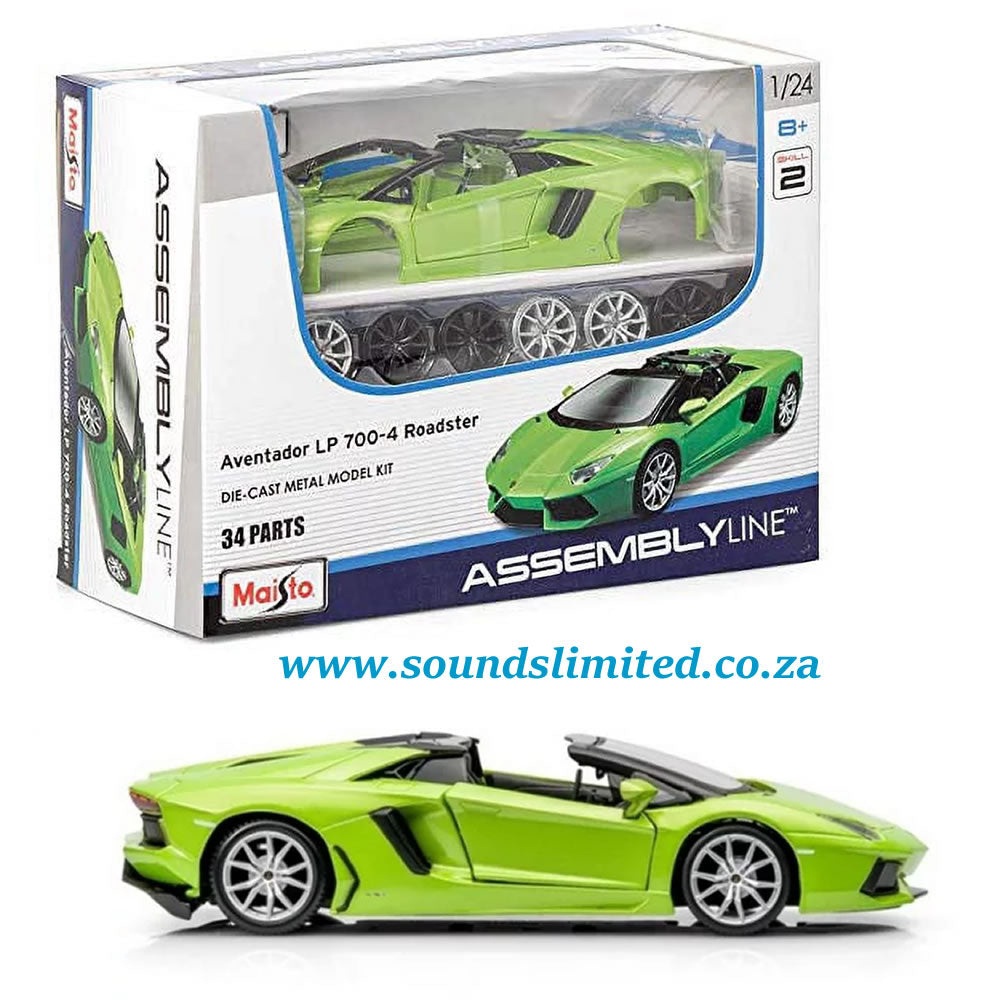 Maisto Assembly Line Lamborghini Aventador Roadster Die Cast Model Kit 39124