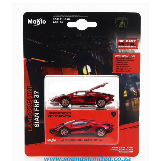 Maisto Limited Edition Lamborghini Sian FKP 37 Hybrid 2020 Speed Icons 15706 Red