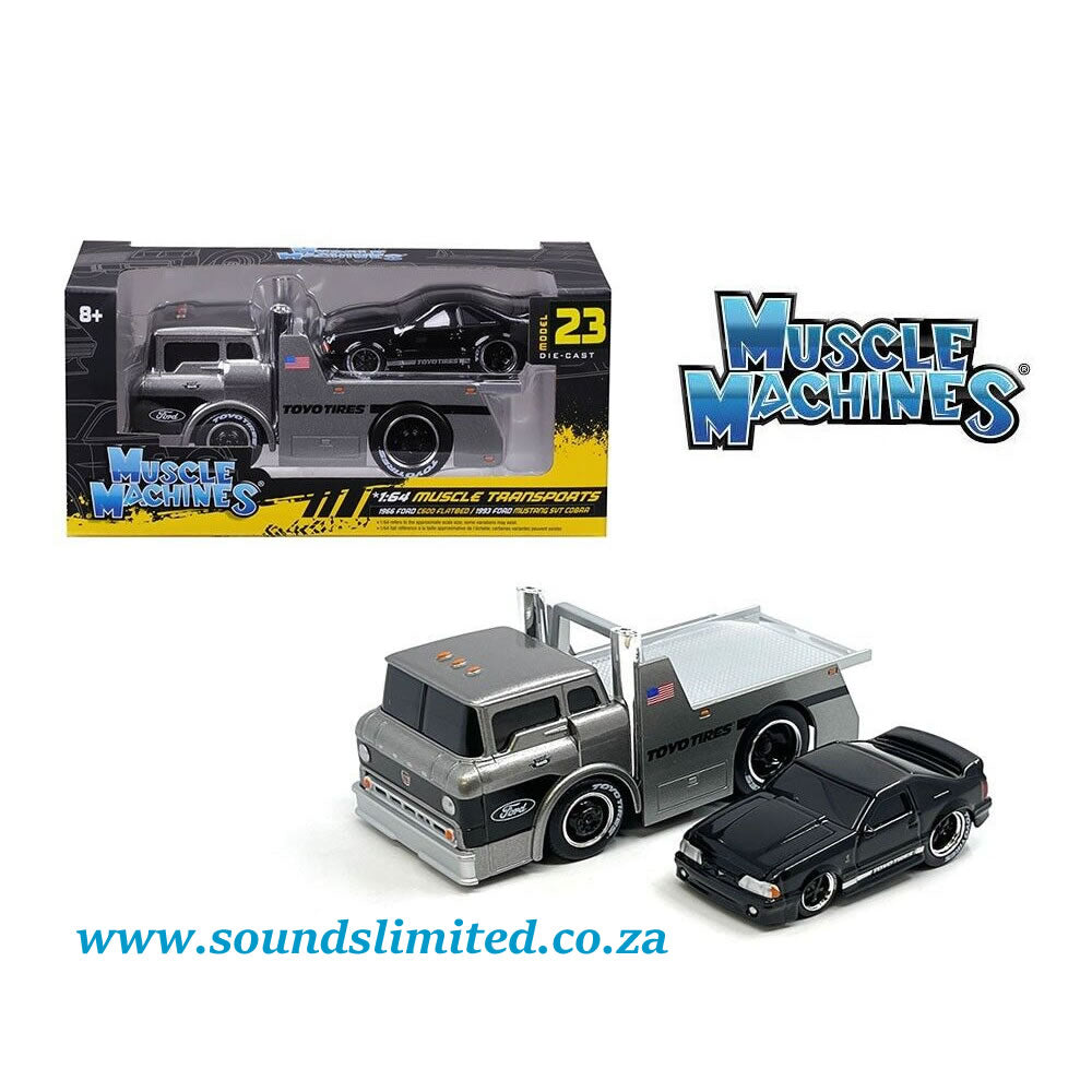 Maisto Muscle Machines #23 1966 Ford C600 Flatbed And 1993 Ford Mustang SVT Cobra 11556