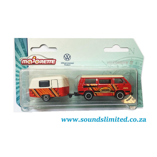 Majorette Die-Cast Volkwagen VW T3 Bus and Trailer