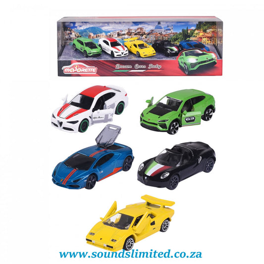Majorette Dream Cars Italy, 5 Pieces Giftpack