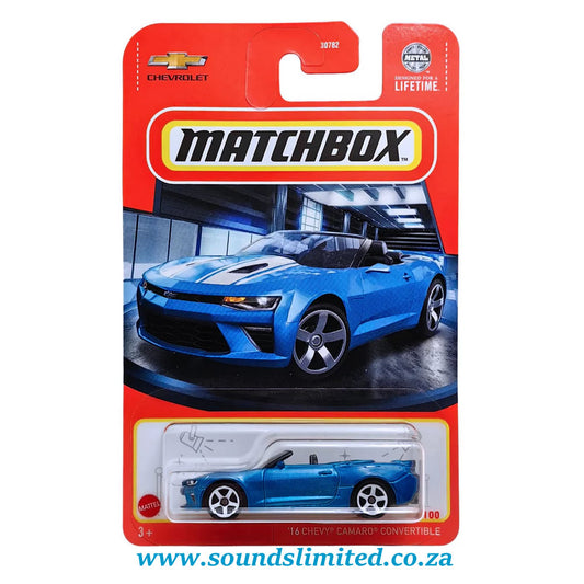 Matchbox '16 Chevy Camaro Convertable #31 Blue HVL88