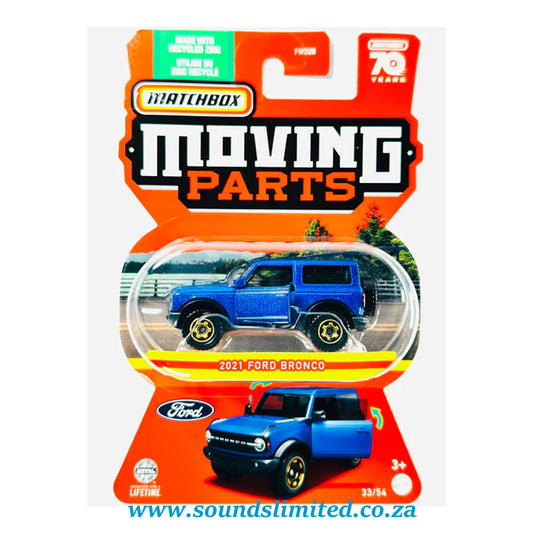 Matchbox 2023 Moving Parts Case F 2021 Ford Bronco - HLG18