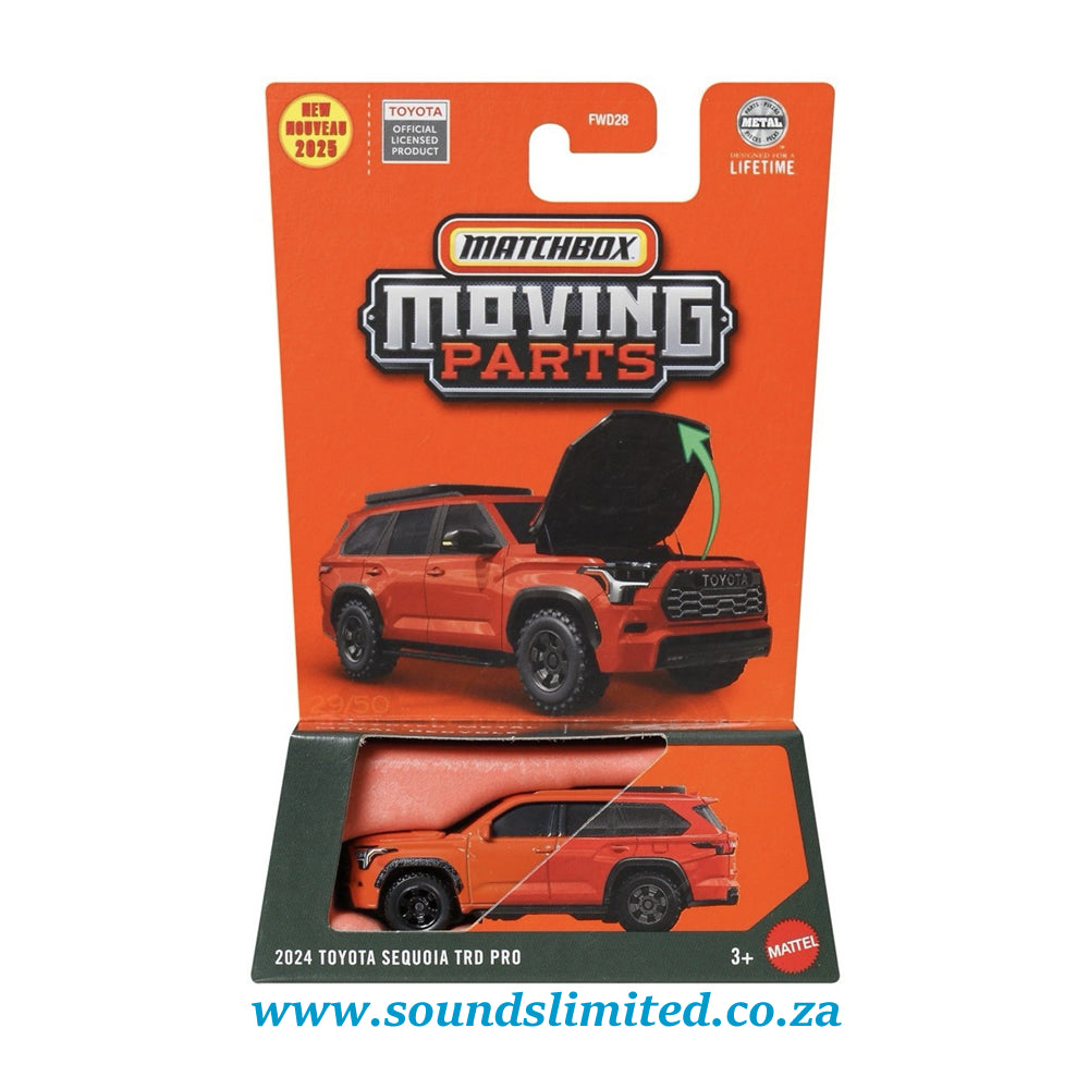 Matchbox 2025 Moving Parts 2024 Toyota Sequoia TRD Pro JGV33