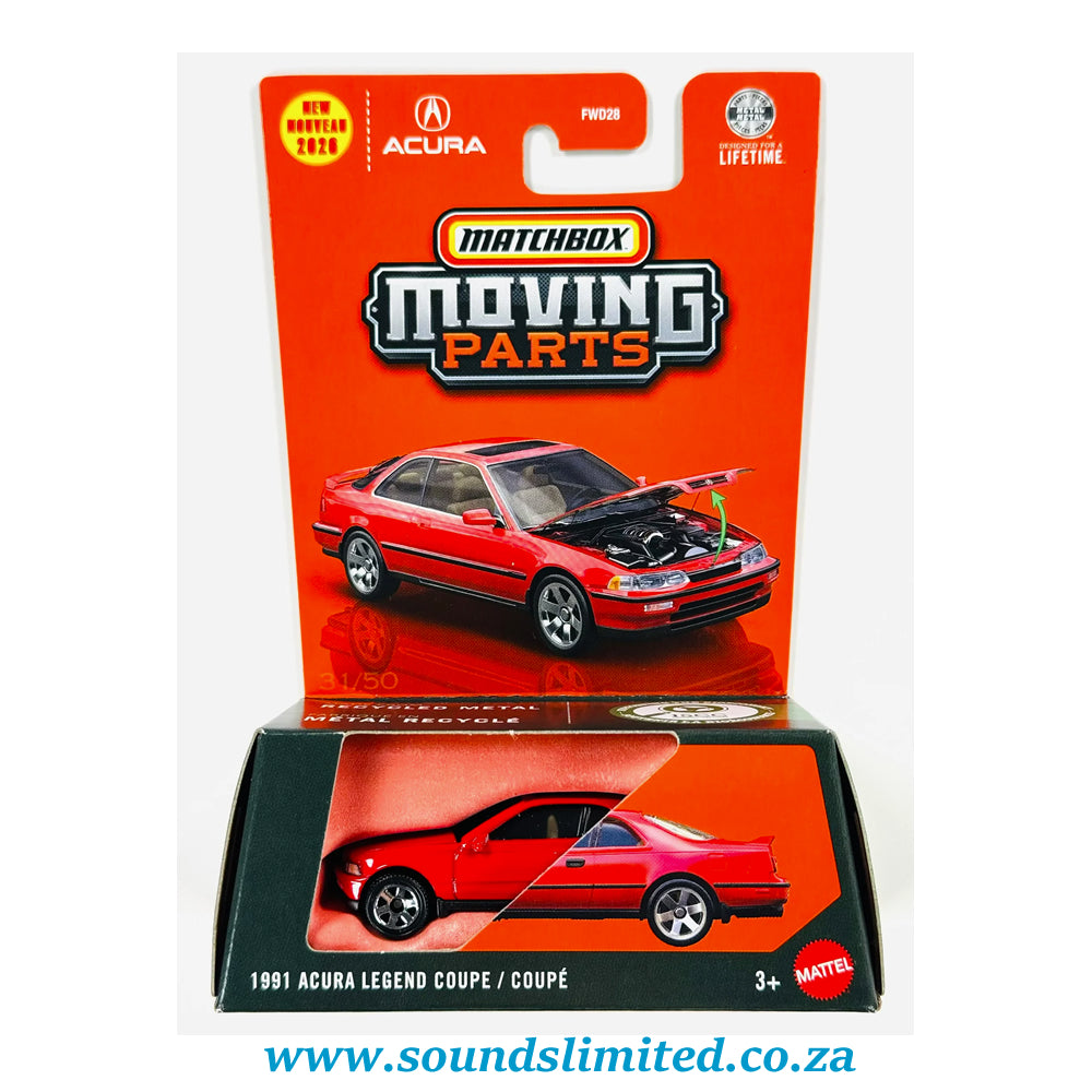 Matchbox 2026 Moving Parts 1991 Acura Legend Coupe Case P JHV39