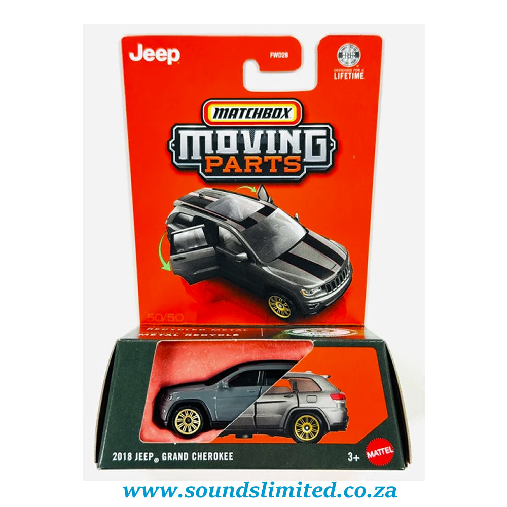 Matchbox 2026 Moving Parts 2018 Jeep Grand Cherokee Case P JHV52