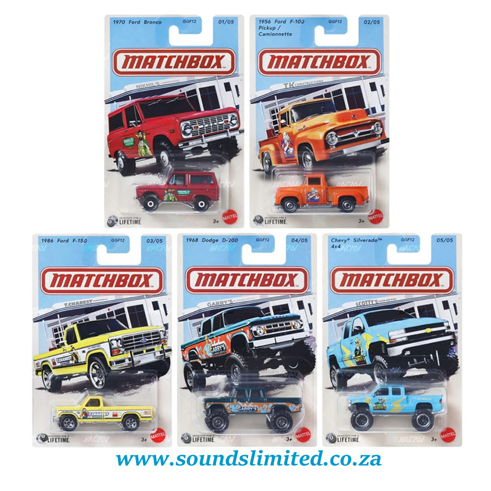 Matchbox 2026 Truck series Set of 5 GGF12-969P