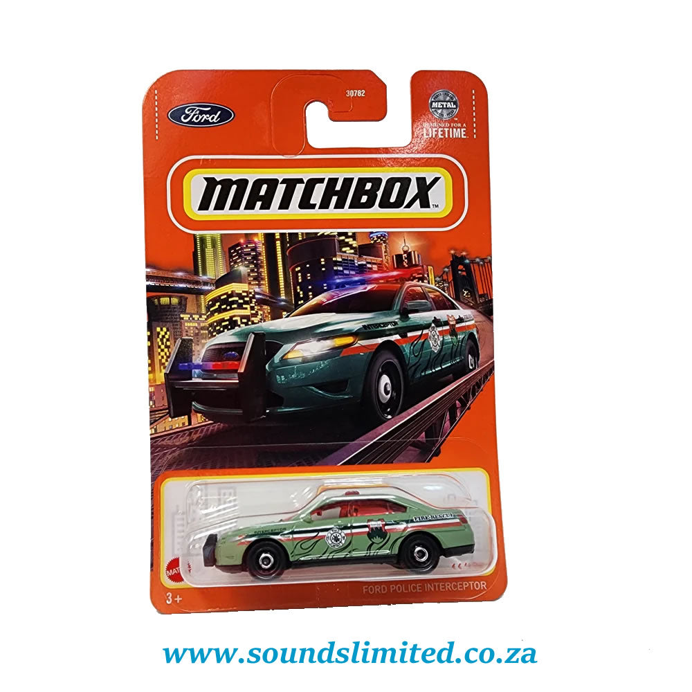 Matchbox Ford Police Interceptor #64 Green HVL69