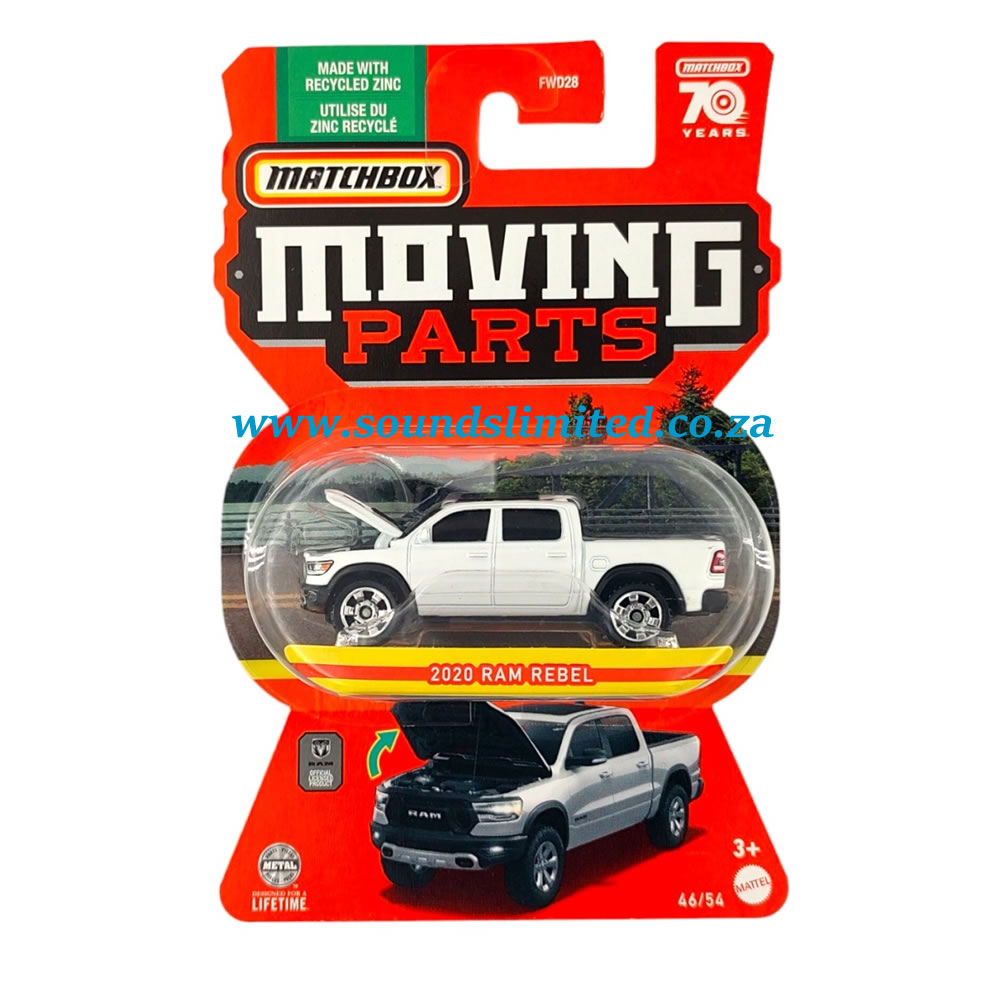 Matchbox HLG31 Moving Parts 2020 RAM Rebel White