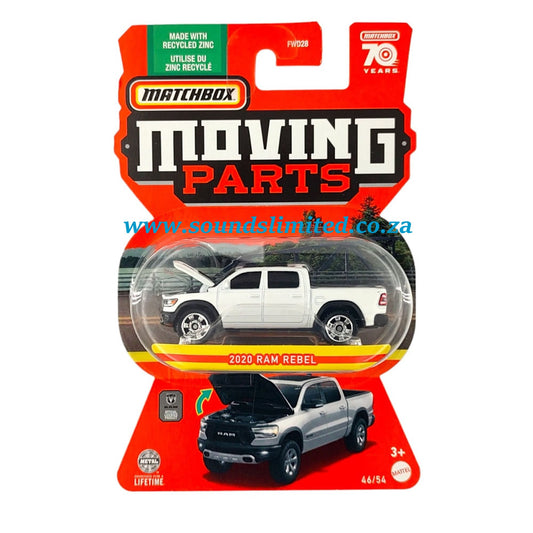 Matchbox HLG31 Moving Parts 2020 RAM Rebel White