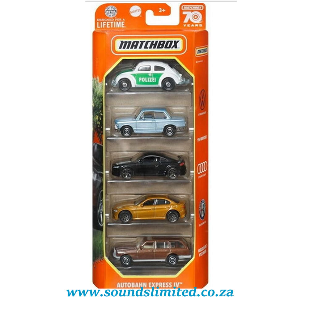 Matchbox MBX Autobahn Express IV 5 Pack HKY25