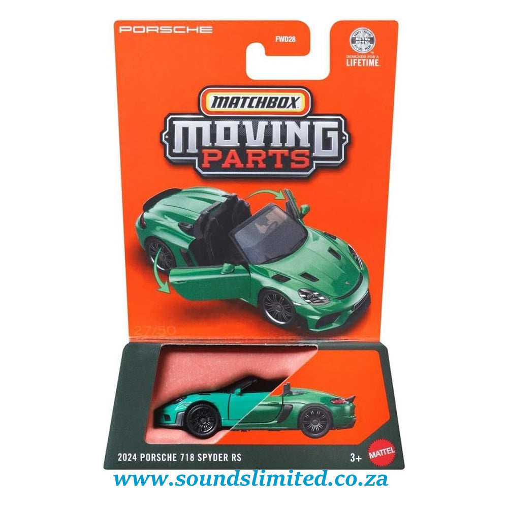 Matchbox Moving Parts 2024 Porsche 718 Spyder RS JHV66