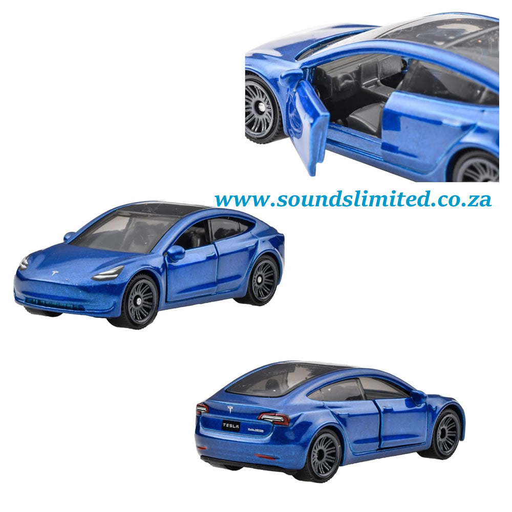 Matchbox Moving Parts Tesla Model 3 Blue HVN16