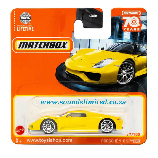 Matchbox Porsche 918 Spyder 77/100 70 Years - HLC88