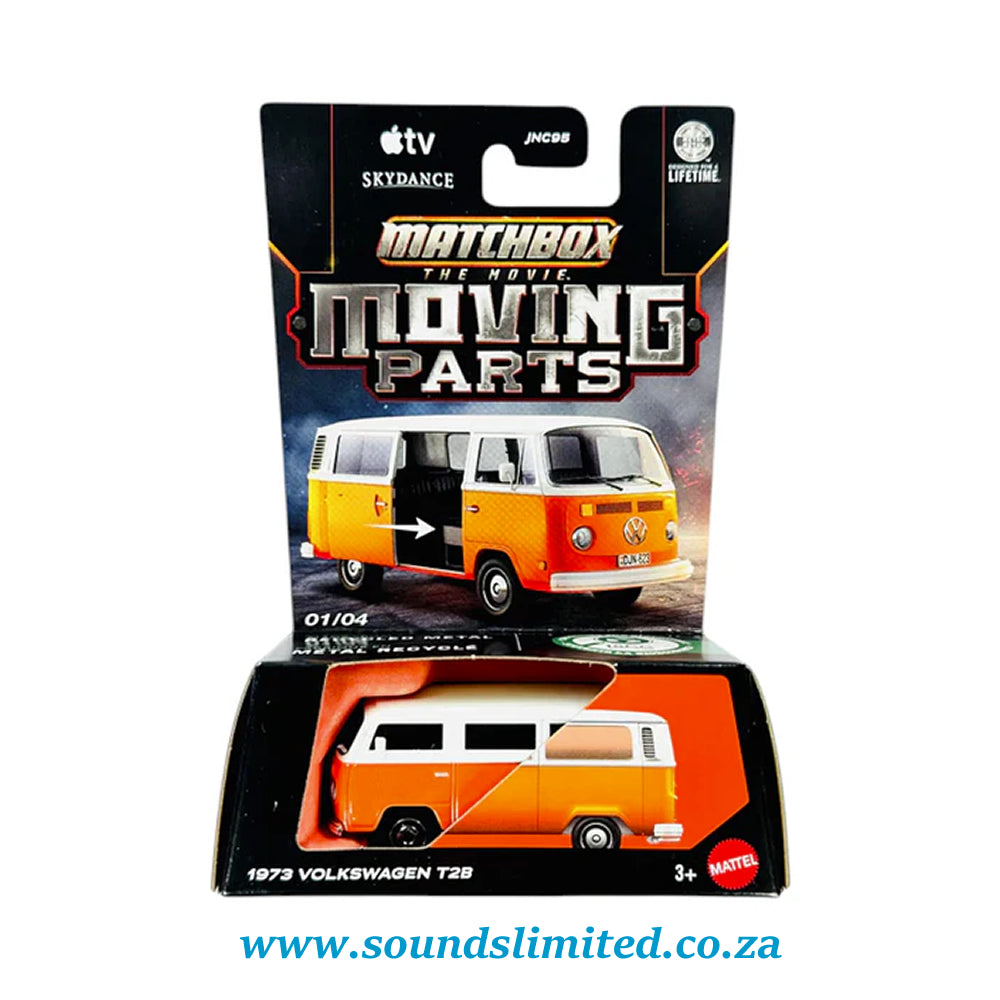 Matchbox The Movie Moving Parts 1973 Volkswagen T2B Orange JND36