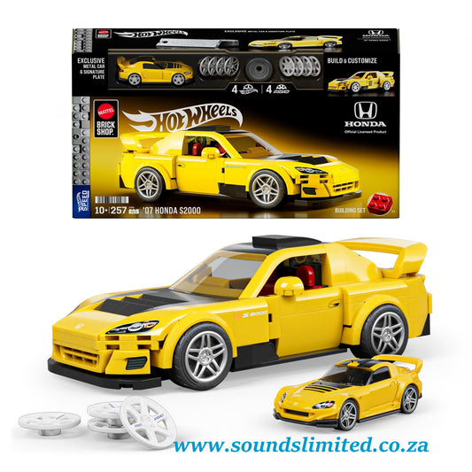 Mattel Brick Shop Hot Wheels ’07 Honda S2000 Building Set JFR88