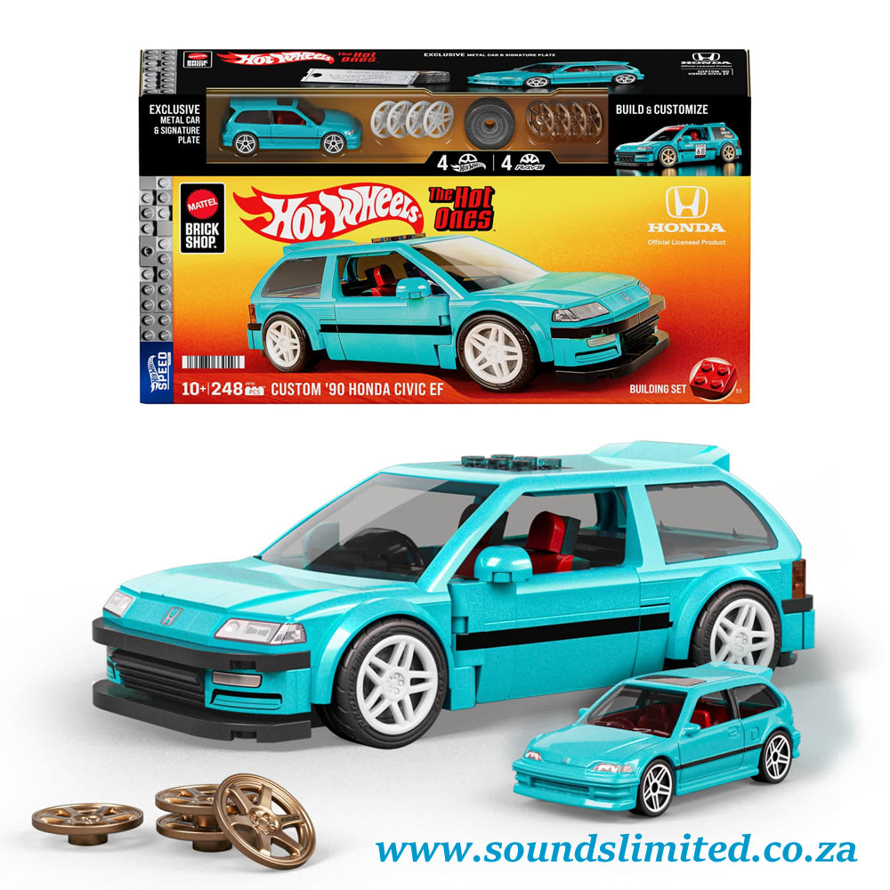 Mattel Brick Shop Hot Wheels Custom ’90 Honda Civic EF Building Set JHF62