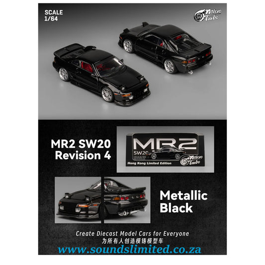 Microturbo 1/64 Custom MR2 SW20 Hong Kong Limited Edition Metallic Black MT6402C1