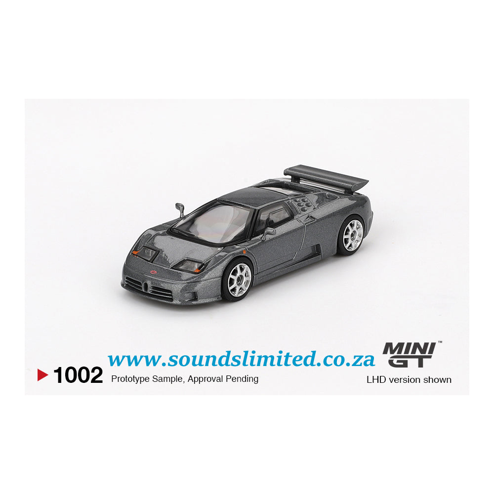 Mini GT #1002 Bugatti EB110 Super Sport Grigio Scuro