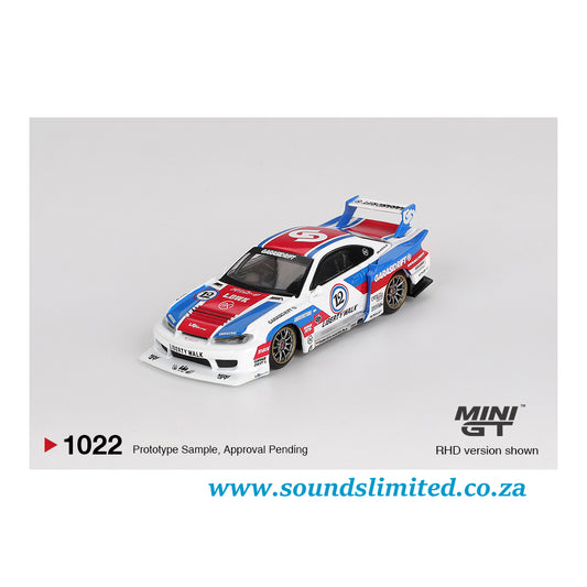 Mini GT #1022 Nissan LB-Super Silhouette S15 SILVIA GARASIDRIFT x LBWK 2025