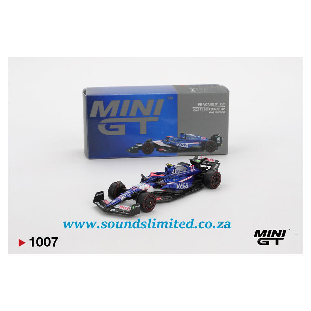 Mini GT #1007 RB VCARB 01 #22 Yuki Tsunoda 2024 F1 2024 Bahrain GP