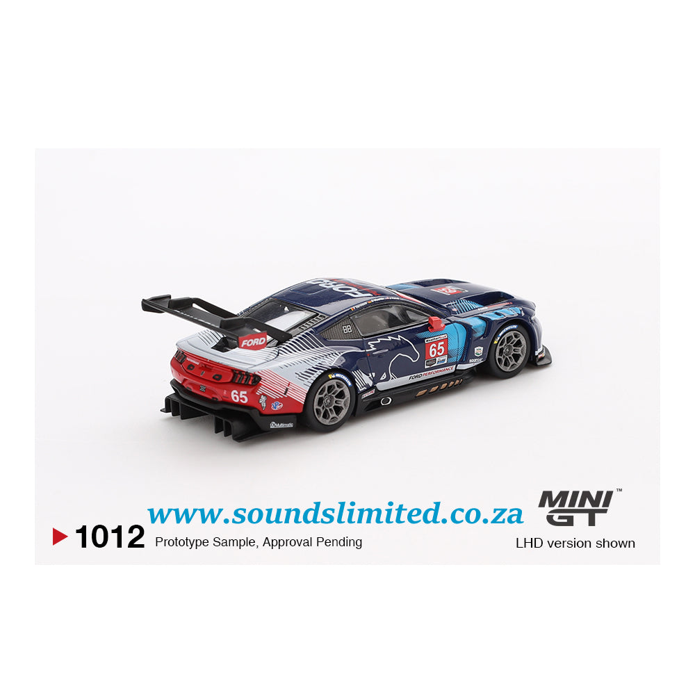 Mini GT #1012 Ford Mustang GT3 #65 Ford Multimatic Motorsports 2024 IMSA Daytona 24 Hrs