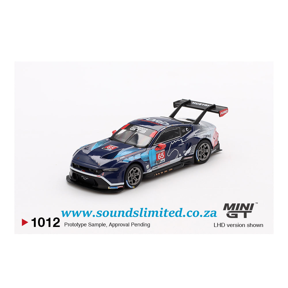 Mini GT #1012 Ford Mustang GT3 #65 Ford Multimatic Motorsports 2024 IMSA Daytona 24 Hrs