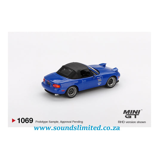 Mini GT #1069 Mazda Miata MX-5 (NA) Tuned Version Dark Blue