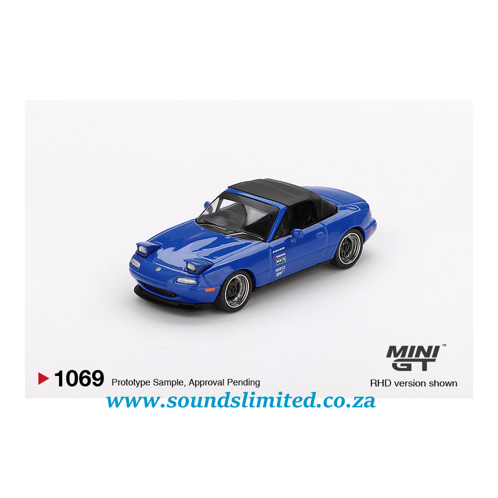 Mini GT #1069 Mazda Miata MX-5 (NA) Tuned Version Dark Blue