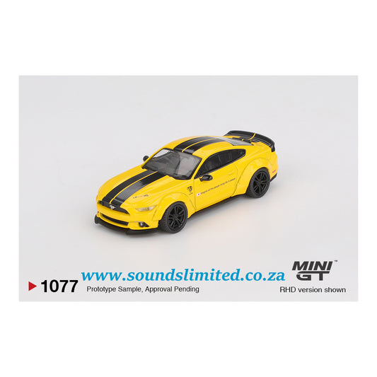 Mini GT #1077 LB-WORKS FORD MUSTANG Triple Yellow