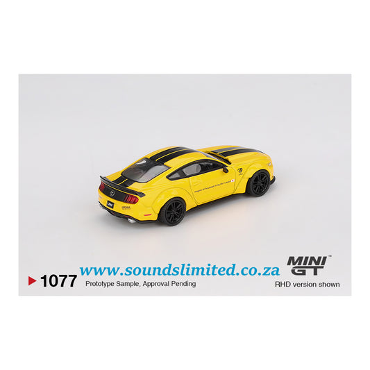 Mini GT #1077 LB-WORKS FORD MUSTANG Triple Yellow