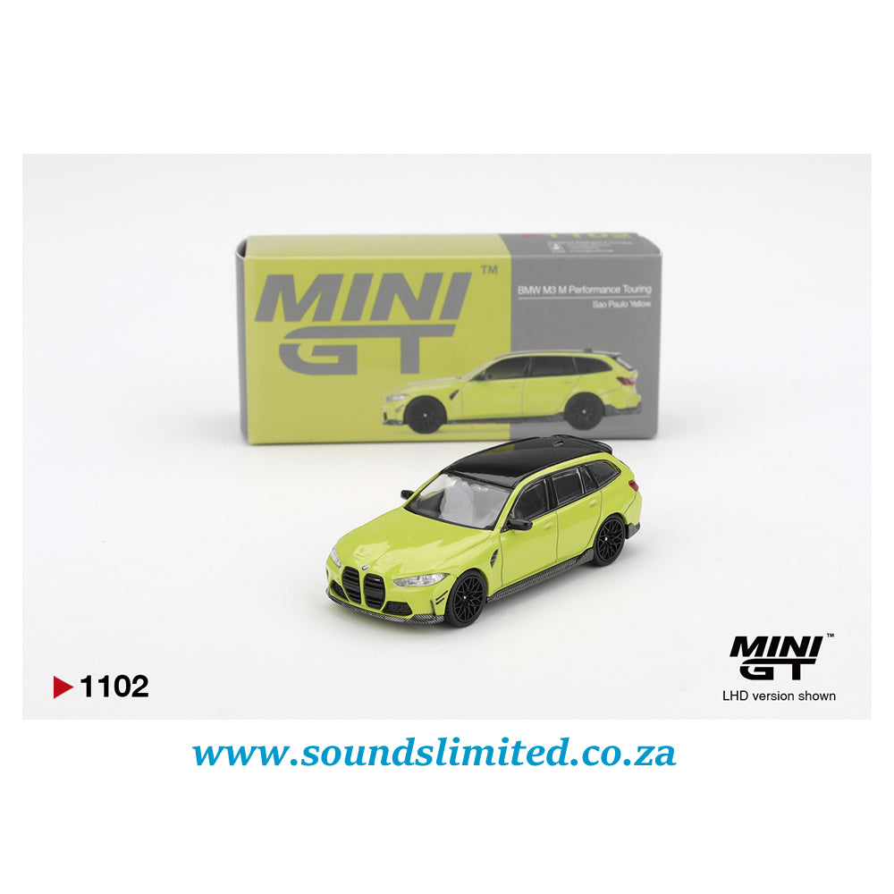 Mini GT #1102 BMW M3 M Performance Touring Sao Paulo Yellow