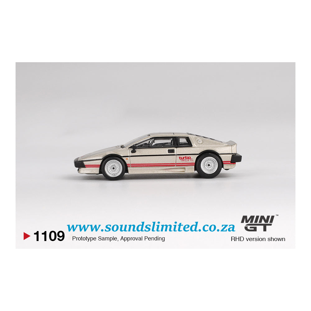 Mini GT #1109 Lotus Esprit Turbo Metallic Silver