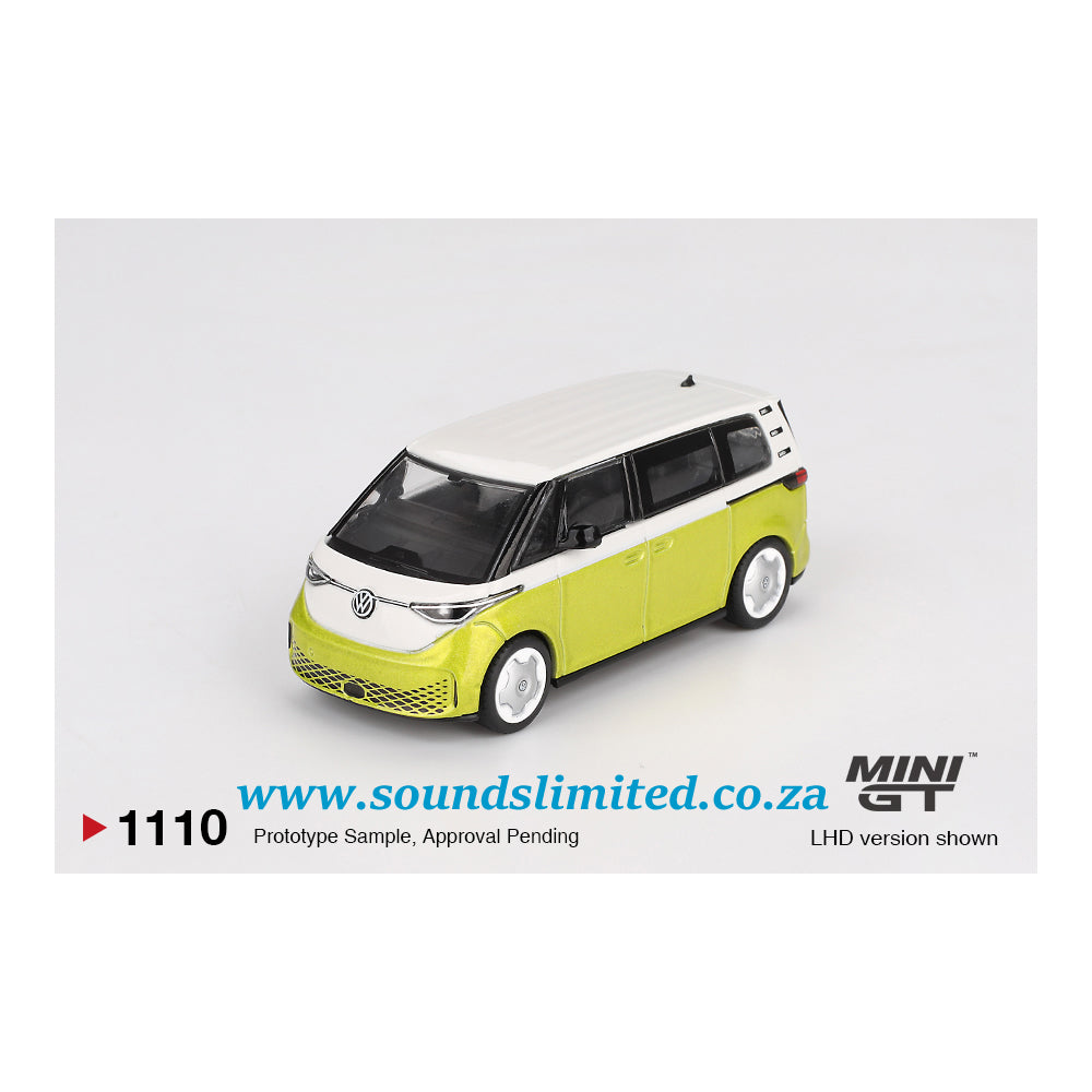 Mini GT #1110 Volkswagen ID.Buzz Candy White / Pomelo Yellow