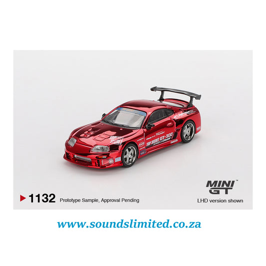 Mini GT #1132 Toyota Supra (A80) Top Secret GT-300 Top Secret Red Chrome
