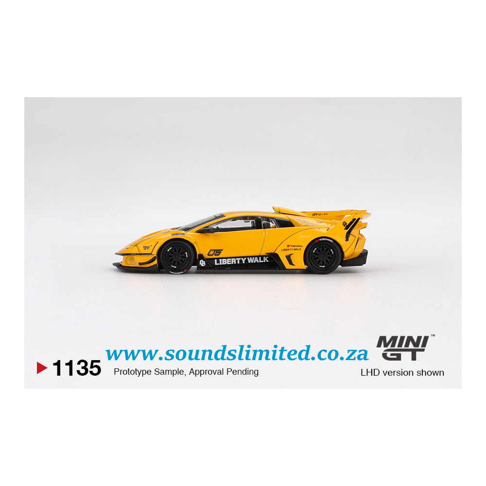 Mini GT #1135 Lamborghini LB-Silhouette WORKS MURCIELAGO GT Evo Yellow