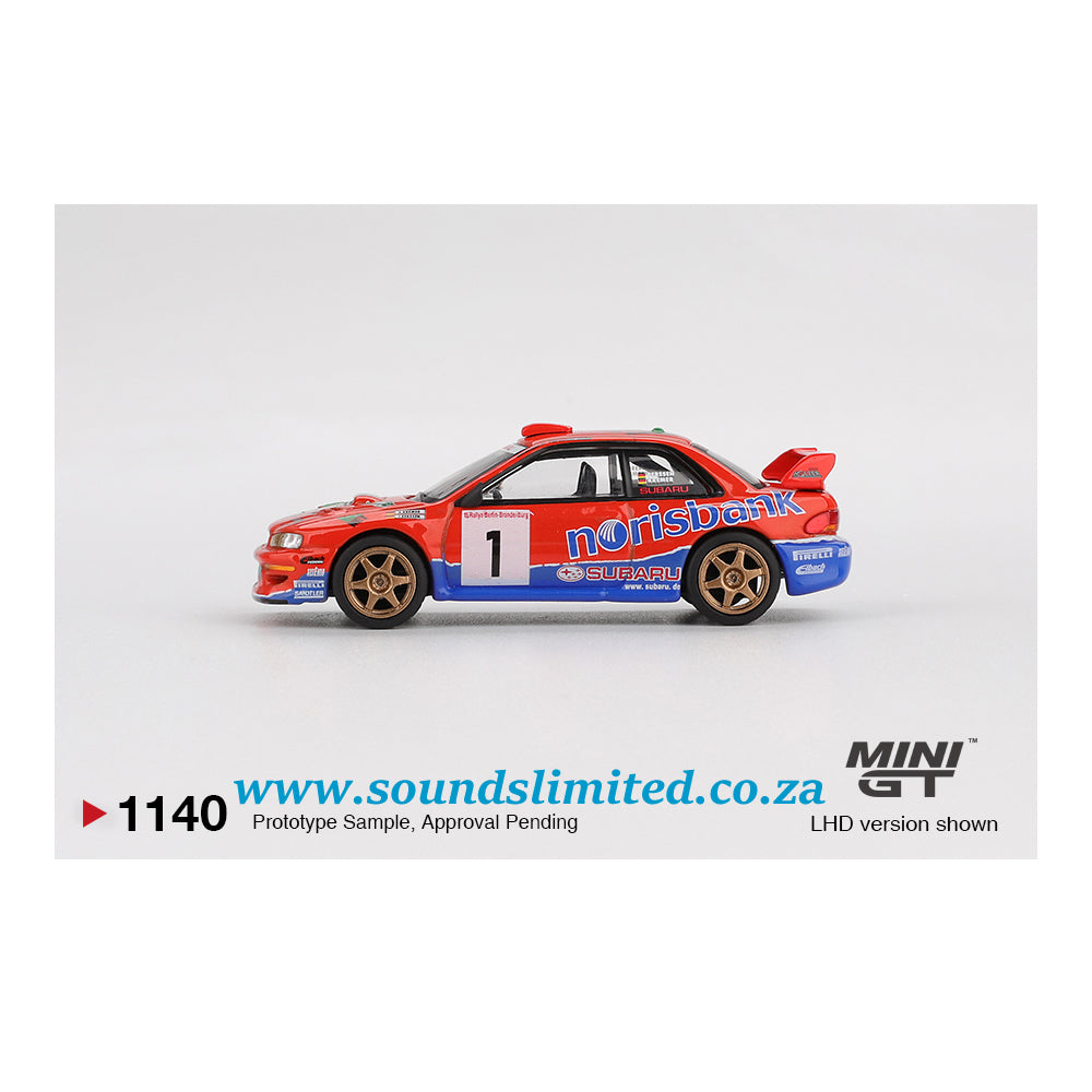 Mini GT #1140 Subaru Impreza WRC97 #1 1999 DRM Champion - #1140