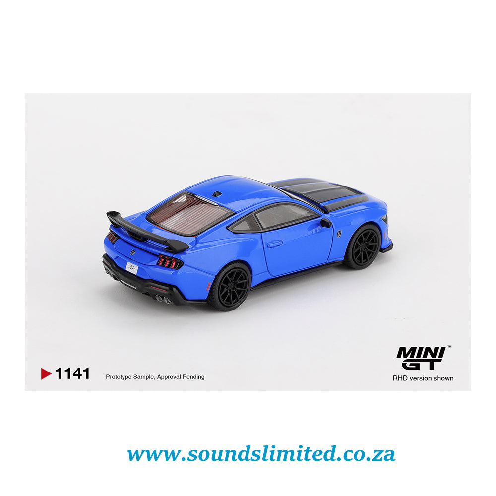 Mini GT #1141 Ford Mustang Dark Horse 2024 Grabber Blue