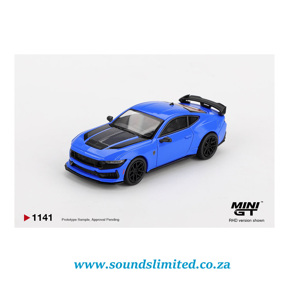 Mini GT #1141 Ford Mustang Dark Horse 2024 Grabber Blue