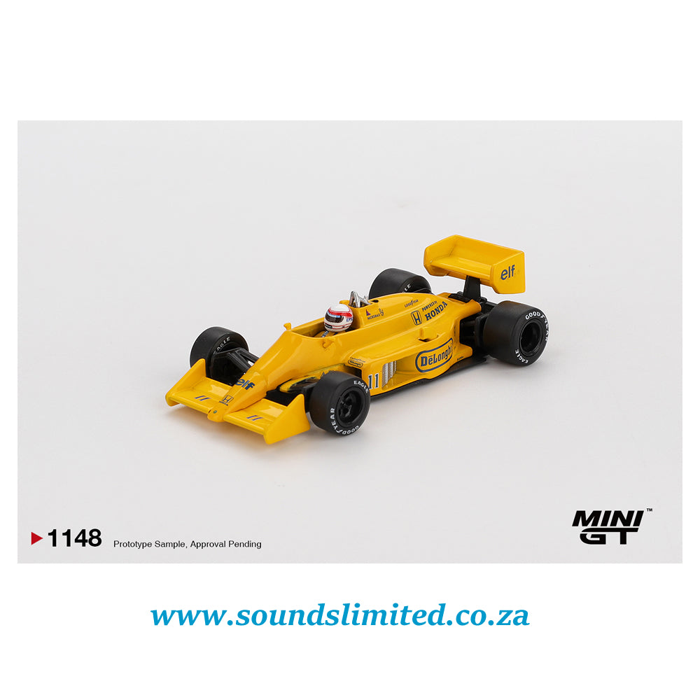 Mini GT #1148 Lotus 99T #11 Satoru Nakajima 1987 Monaco Grand Prix