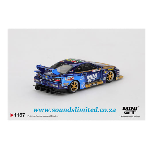 Mini GT #1157 Nissan Silvia (S15) LB-Super Silhouette #555 Team MINI GT Liberty Walk 2025 Formula Drift